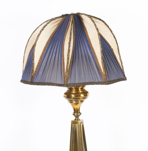 fig 2. Antique French Art Deco Standard Lamp with Shade Circa 1920