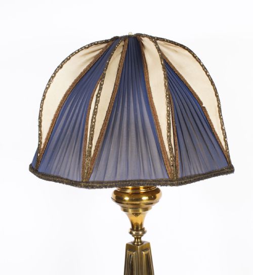 fig 3. Antique French Art Deco Standard Lamp with Shade Circa 1920