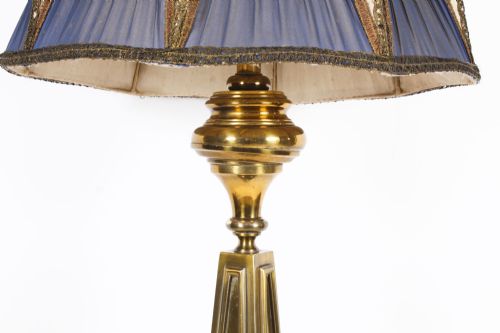 fig 4. Antique French Art Deco Standard Lamp with Shade Circa 1920