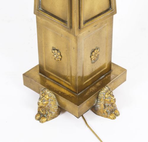fig 5. Antique French Art Deco Standard Lamp with Shade Circa 1920