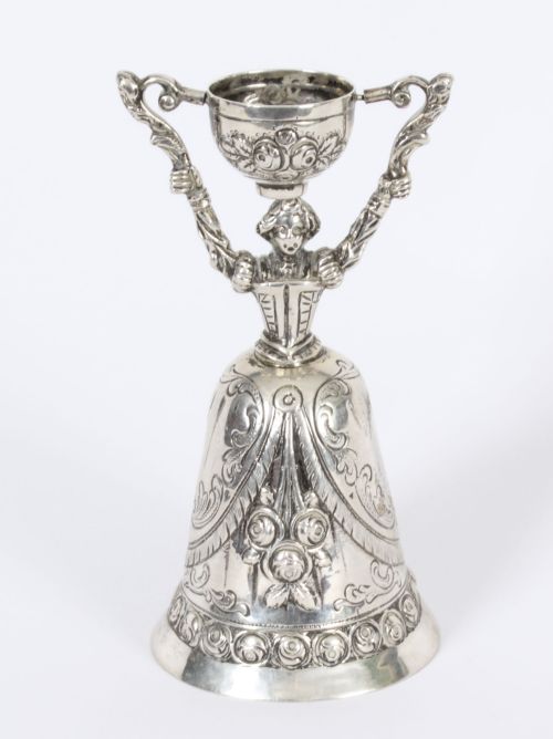 Antique Dutch Silver Marriage Cup 19th C
