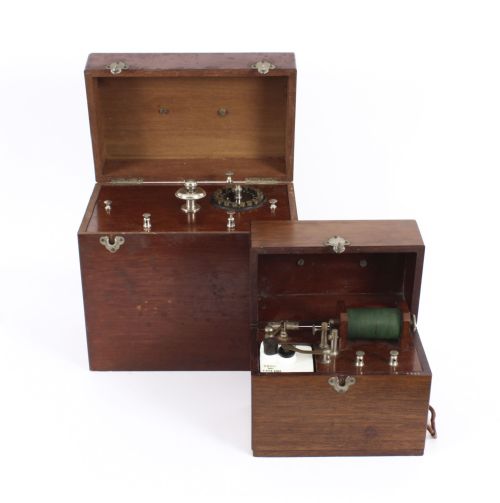Antique 2 French Electro Therapy Devices "Institut Electrotherapy" Dated 1905