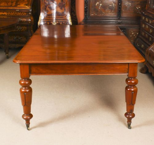 fig 1. Antique William IV Flame Mahogany Extending Dining Table 19th C