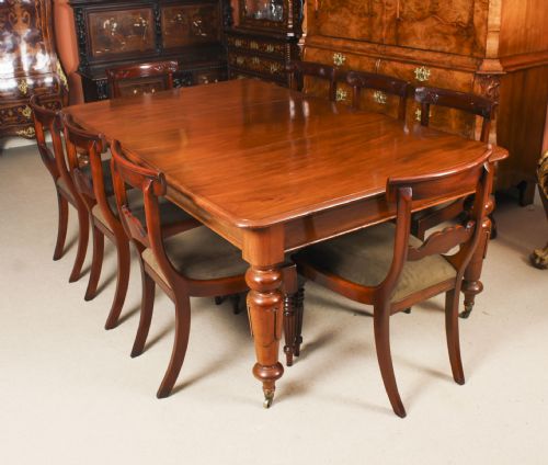 fig 2. Antique William IV Flame Mahogany Extending Dining Table 19th C