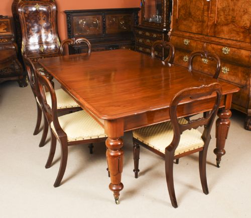 fig 3. Antique William IV Flame Mahogany Extending Dining Table 19th C