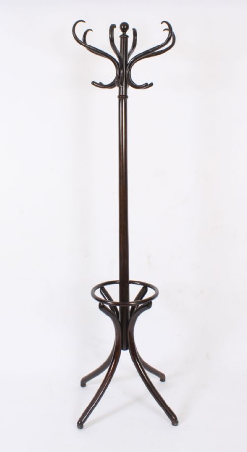 fig 1. Antique Victorian Hall Umbrella Coat Bentwood Stand 19th Century