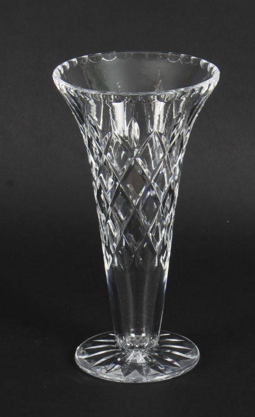 fig 1. Antique Waterford Cut Crystal Vase C 1900