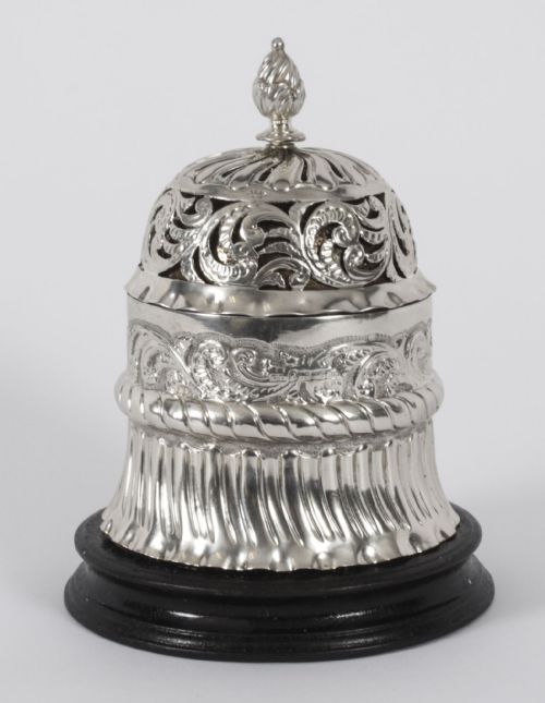 Antique Sterling Silver Call Desk Table Bell, George Unite 1886 19th C