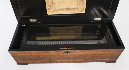 fig 1. Antique Swiss 10 Air Musical Box Langdorff & Fils 19th C