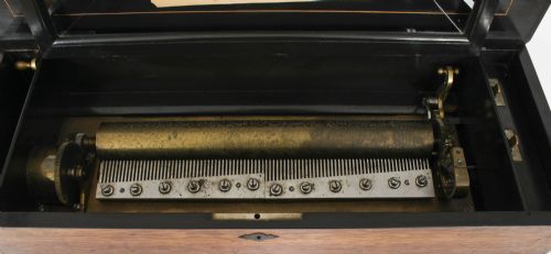 fig 2. Antique Swiss 10 Air Musical Box Langdorff & Fils 19th C