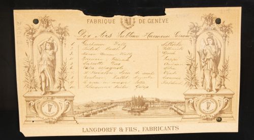 fig 4. Antique Swiss 10 Air Musical Box Langdorff & Fils 19th C
