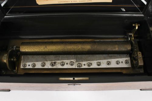 fig 5. Antique Swiss 10 Air Musical Box Langdorff & Fils 19th C