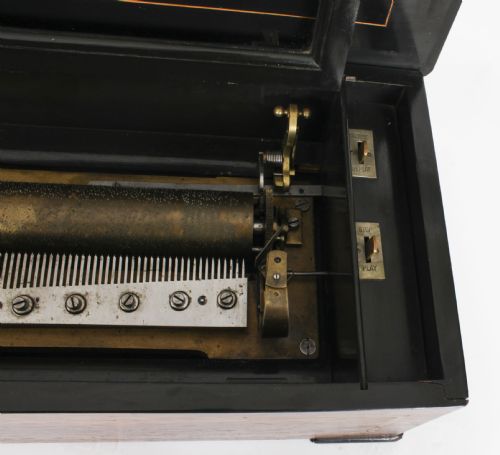 fig 6. Antique Swiss 10 Air Musical Box Langdorff & Fils 19th C