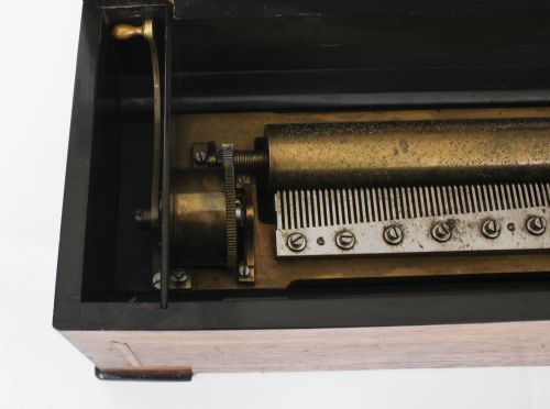 fig 7. Antique Swiss 10 Air Musical Box Langdorff & Fils 19th C