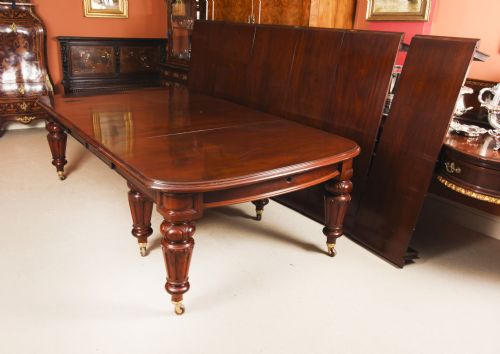 fig 8. Antique 18ft William IV Mahogany Dining Table 19th C & 18 Dining Chairs