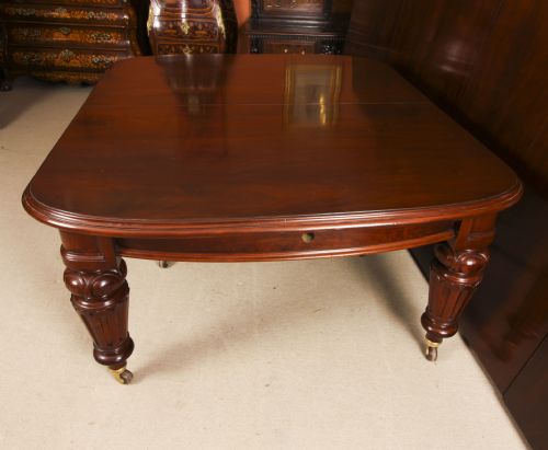 fig 10. Antique 18ft William IV Mahogany Dining Table 19th C & 18 Dining Chairs