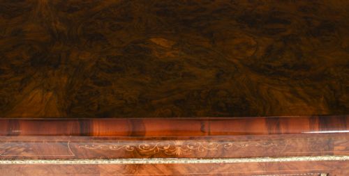 ANTIQUE VICTORIAN BURR WALNUT INLAID ORMOLU MOUNTED CREDENZA 19TH C - ADDITIONAL PHOTO 2