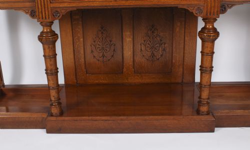 ANTIQUE VICTORIAN OAK COUNTRY HOUSE HALL UMBRELLA STAND 19TH C - ADDITIONAL PHOTO 2