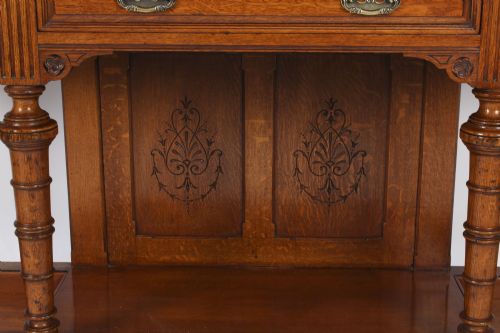 ANTIQUE VICTORIAN OAK COUNTRY HOUSE HALL UMBRELLA STAND 19TH C - ADDITIONAL PHOTO 3