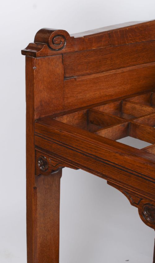 ANTIQUE VICTORIAN OAK COUNTRY HOUSE HALL UMBRELLA STAND 19TH C - ADDITIONAL PHOTO 14