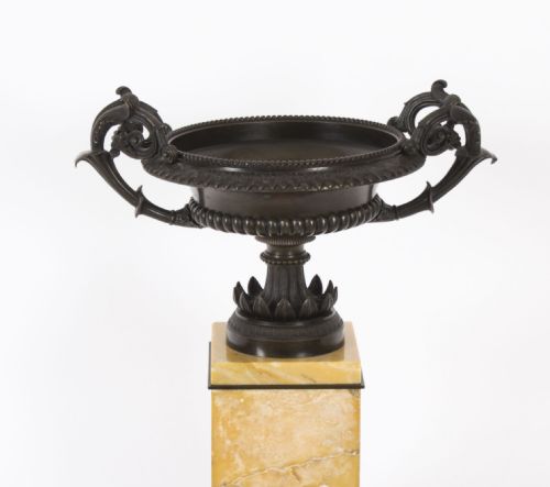 fig 2. Antique Pair Italian Grand Tour Campana Urns 19th C