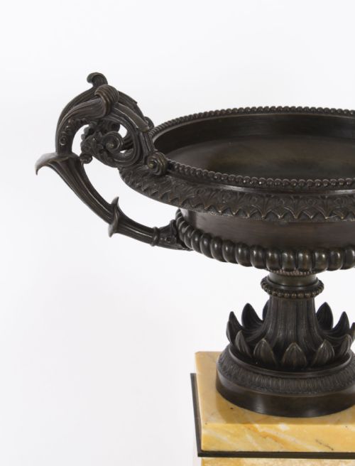 fig 4. Antique Pair Italian Grand Tour Campana Urns 19th C