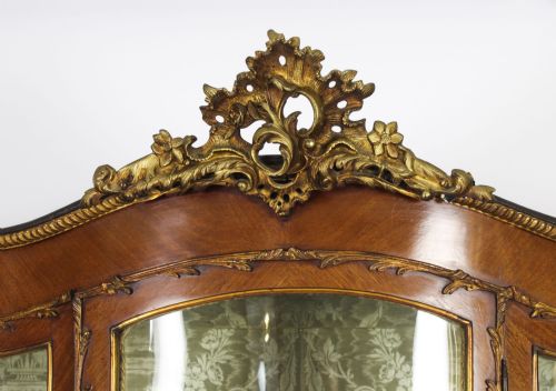 fig 3. Antique Large French Vernis Martin Display Cabinet C1880 19th C