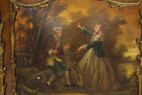 fig 4. Antique Large French Vernis Martin Display Cabinet C1880 19th C