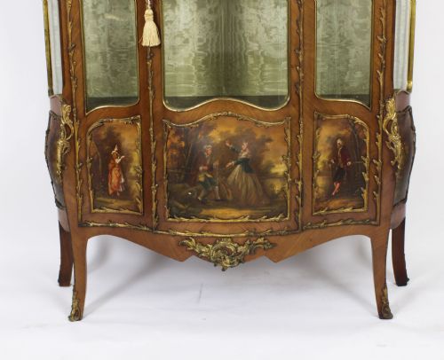 fig 5. Antique Large French Vernis Martin Display Cabinet C1880 19th C