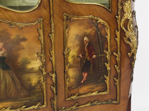 fig 6. Antique Large French Vernis Martin Display Cabinet C1880 19th C