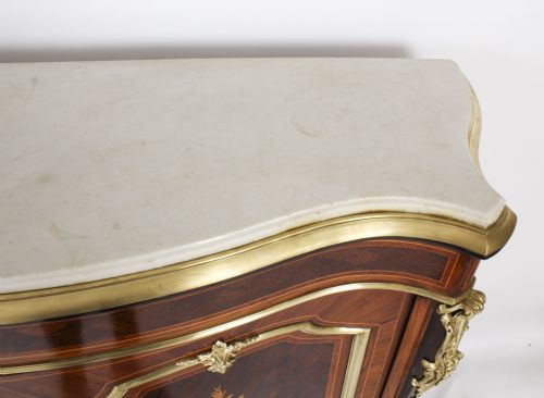 fig 6. Antique French Purple Heart & Marquetry Side Cabinet 19th C