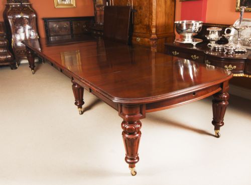 fig 3. Antique 18ft William IV Mahogany Extending Dining Table C1830 19th C