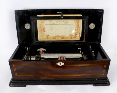 fig 1. Antique Swiss 8 Air Gonçalo Alves Musical Box 19th Century