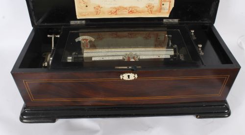 fig 6. Antique Swiss 8 Air Gonçalo Alves Musical Box 19th Century