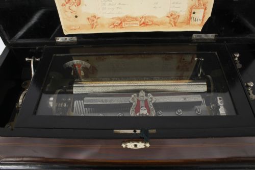 fig 7. Antique Swiss 8 Air Gonçalo Alves Musical Box 19th Century