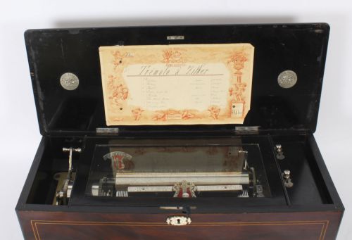 fig 8. Antique Swiss 8 Air Gonçalo Alves Musical Box 19th Century