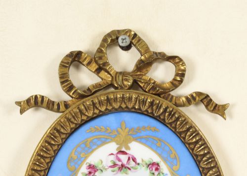 fig 5. Antique Pair Ormolu & Sevres Porcelain Two Branch Wall Lights Sconces 19th C