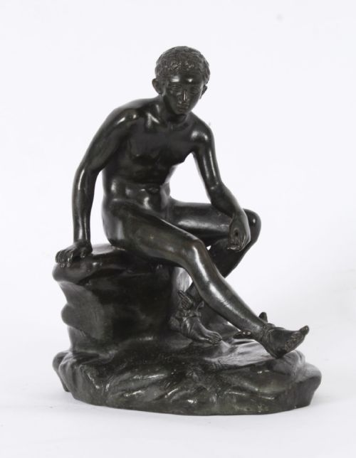 fig 1. Antique Italian Bronze Sculpture Herme Naples Italy 19thC