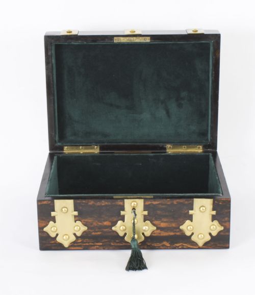 fig 2. Antique Figured Coromandel Brass Box / Casket 19th Century