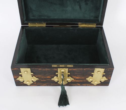 fig 4. Antique Figured Coromandel Brass Box / Casket 19th Century