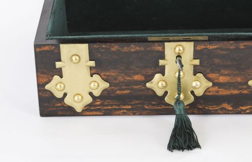 fig 5. Antique Figured Coromandel Brass Box / Casket 19th Century