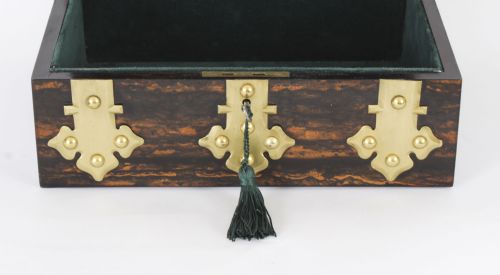 fig 6. Antique Figured Coromandel Brass Box / Casket 19th Century