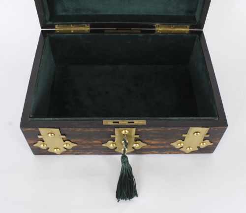 fig 7. Antique Figured Coromandel Brass Box / Casket 19th Century