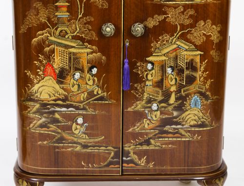 fig 2. Antique Art Deco Chinoiserie Cocktail Cabinet Dry Bar Harrods Circa 1920