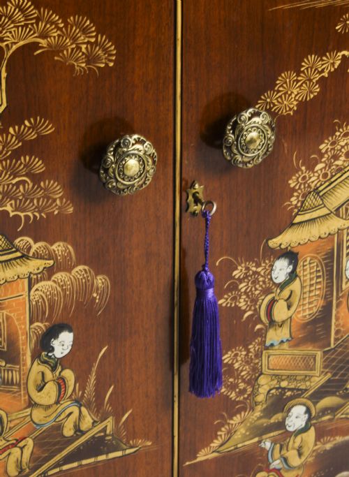 fig 6. Antique Art Deco Chinoiserie Cocktail Cabinet Dry Bar Harrods Circa 1920