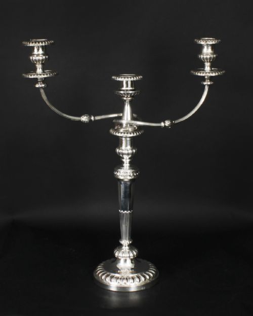 fig 1. Antique Pair 21inch George III Three Light Candelabra by Matthew Boulton 18th C