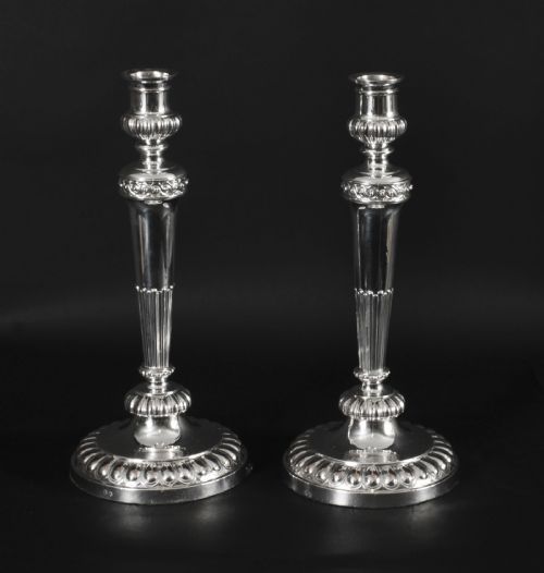 fig 3. Antique Pair 21inch George III Three Light Candelabra by Matthew Boulton 18th C