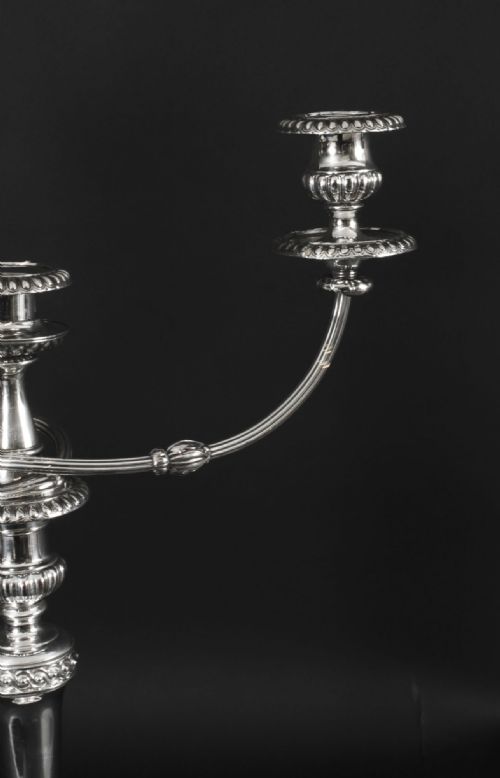 fig 5. Antique Pair 21inch George III Three Light Candelabra by Matthew Boulton 18th C