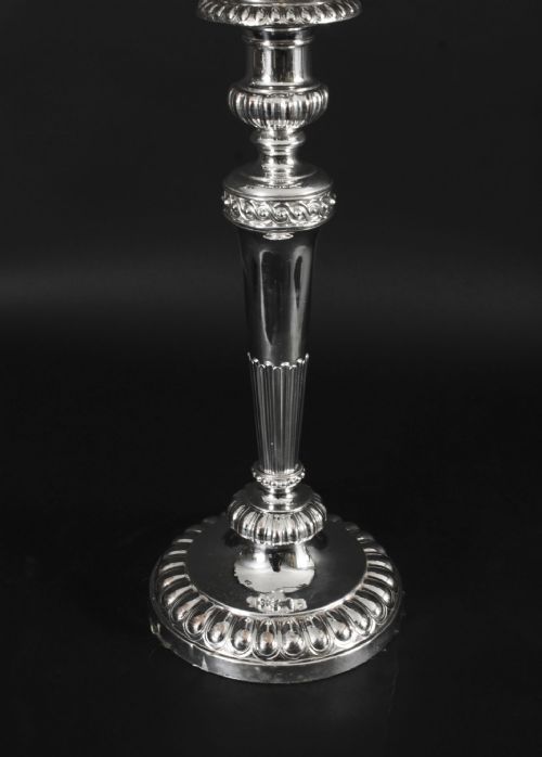 fig 7. Antique Pair 21inch George III Three Light Candelabra by Matthew Boulton 18th C