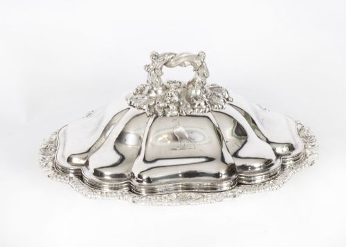 fig 3. Antique Pair of English Old Sheffield Entree Dishes 18th C